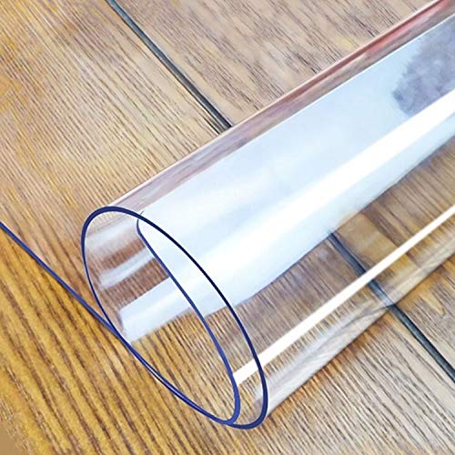 LovePads Clear 2mm Thick Plastic Table Cover Protector 46 x 84 Inch - Rectangular