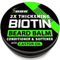 Biotin Beard Balm for Men - 2X Thickening Organic Mustache & Facial Hair Growth - Leave-In Conditioner & Hydrating Mustache Wax - Beard Variation