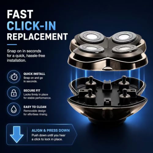 Pro 4 Shaver Replacement Blades for Skull Pitbull - 2 Pack - Compatible with Pro Models