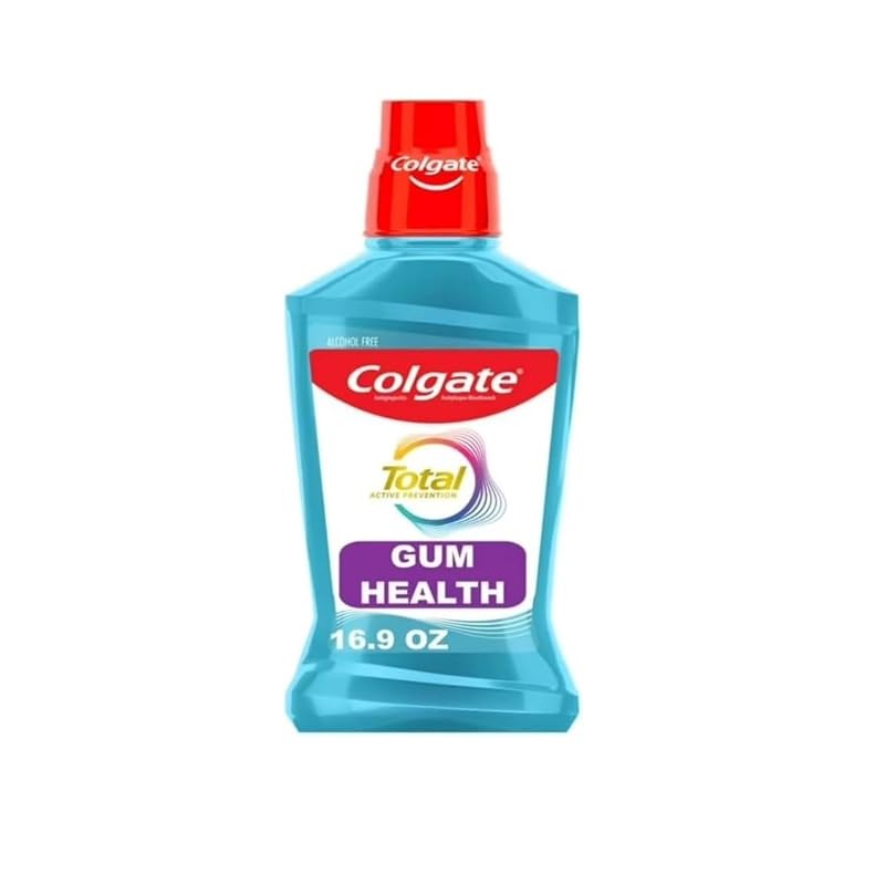 Colgate Total Gum Health Antiplaque Mouthwash, Clean Mint 16.9 oz (Pack of 4)