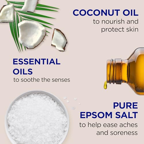 Dr Teal's Epsom Salt Body Wash with Coconut Oil & Aloe, 24oz Pack of 4