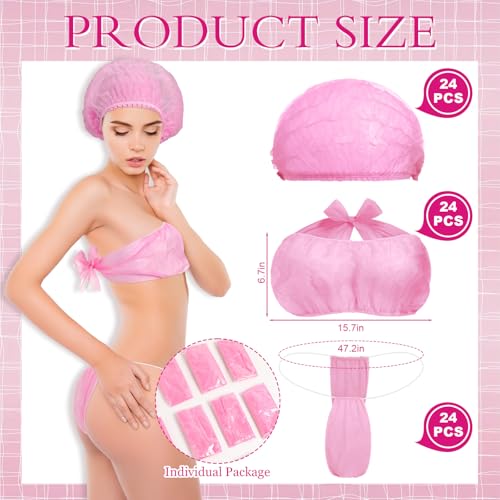 Pink Disposable Spray Tanning Feet Pads & Lingerie Kit - 96 Pcs, Variation Pink/1