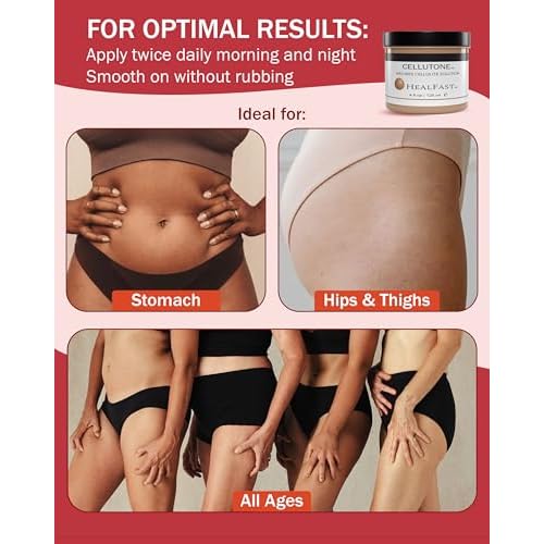 HealFast Cellutone Cellulite Reduction Cream 4 Oz ? Suitable for Hips, Thighs, Buttocks, and Abdomen (Not for Face) ? Blended with 70+ Egg Vitamins, Minerals, and Proteins