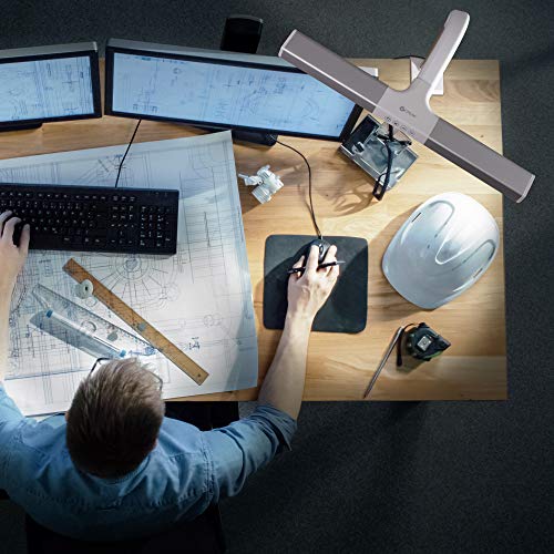 OttLite Extra Wide Area LED Clamp Lamp - White with 5 Brightness Levels