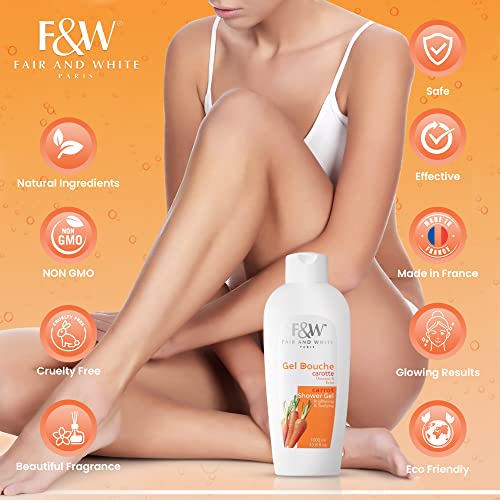 FAIR & WHITE Carrot Body Wash 1000ml - Brightening & Refreshing Skin Care