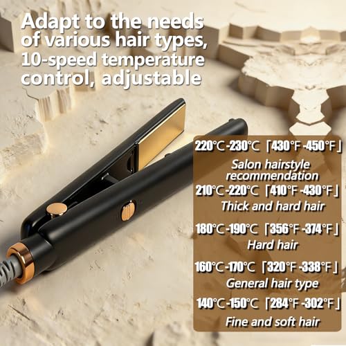 YEURDSEK 2-in-1 Hair Straightener and Curler - Professional 1 Inch Ceramic Flat Iron with Fast Heat Up