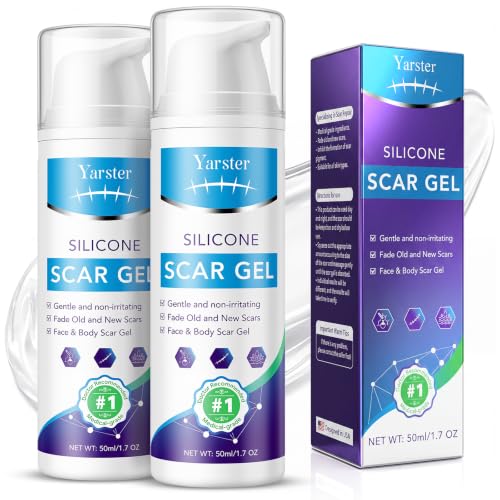 Medical Grade Silicone Scar Gel 1.7oz Pack of 2 - Fragrance-Free, Fast-Drying, Sensitive Skin