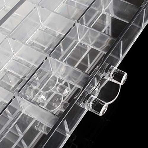 HOKY Transparent Acrylic Nail & Jewelry Organizer with 120 Grids