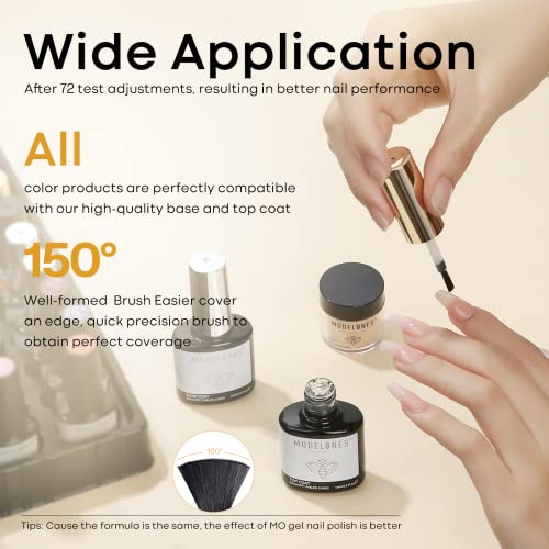 modelones Nail Strengthener and Growth Grey Brown Nail Polish Nail Hardener Extra Strong and Growth Ridge Filler for Nail Strengthening Polish Gifts Women 15ml