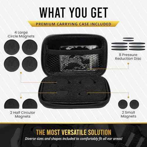 Cauliflower Ear Magnets Kit with Compression Spacers - Ear Treatment & Prevention