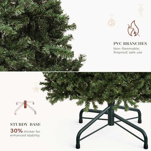 6ft Prelit Green Artificial Christmas Tree with Remote & Hinged Branches