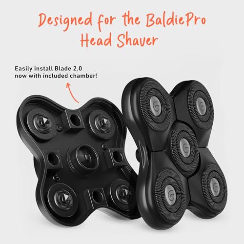 BaldiePro Blade Refill for Head Shaver – SmoothShave Technology, Waterproof, 2.0