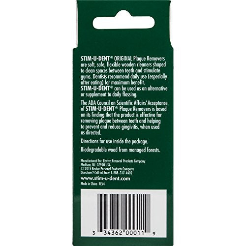 Plaque Removers Wooden Interdental Picks Mint Flavored 200 Count Box - Pack of 6
