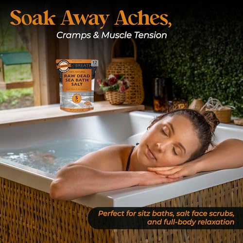 Unscented 80oz Aromasong Dead Sea Bath Salt - Pure Mineral Soak & Relaxation