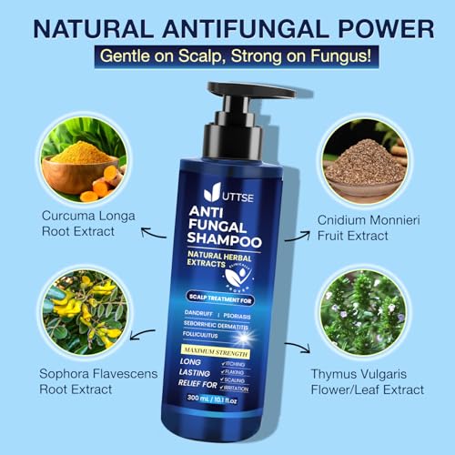 Uttse Anti-Fungal Shampoo for Scalp Psoriasis & Dandruff Relief - 300 mL