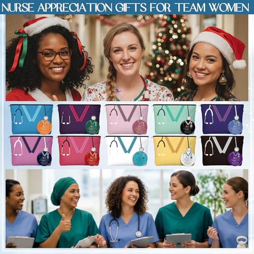 Vintage Nurse Gift Set - 20 Makeup Mirrors & Bags for Women, Graduation & Appreciation