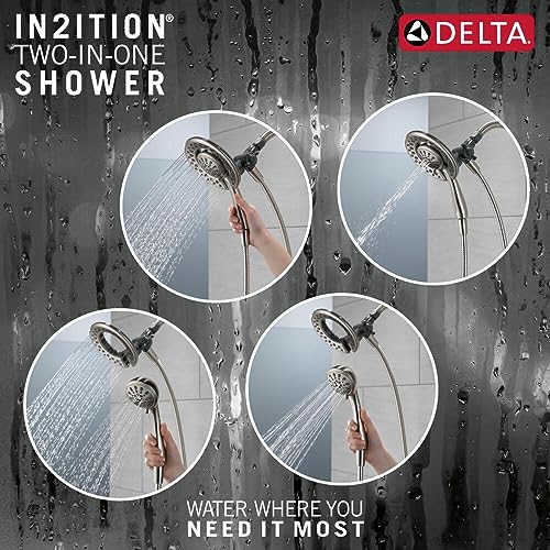 SpotShield Brushed Nickel 2-in-1 Shower Head with Handheld Spray - Delta 75486CSN
