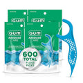 GUM Advanced Care Dental Floss Picks 150 Count Pack of 4 - Fresh Mint Flavor