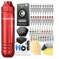 Beginner Tattoo Kit with Rotary Pen, 20 Colors & Needles – Practice Set