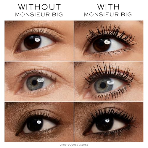 Lanc?me Cils Booster XL Mascara Primer & Monsieur Big Volumizing Black Mascara Duo - Voluminizing & Priming Travel Size Makeup Set - For Instant False Lash Look & Big Volume