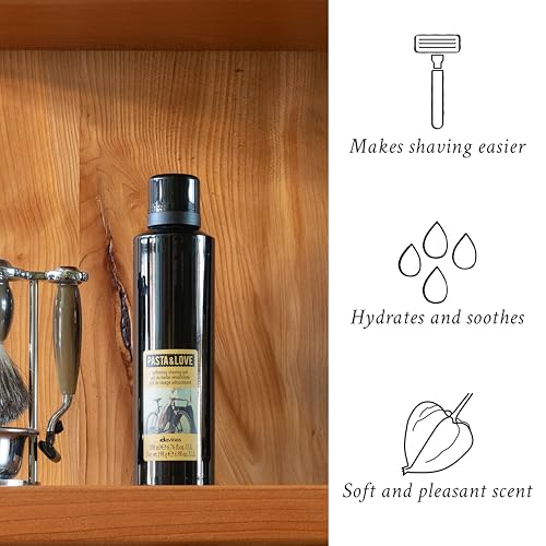 Davines Pasta & Love Softening Shaving Gel for Sensitive Skin - Protects from Razor Burn