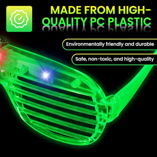 180 Pack LED Glasses with 6 Colors - Glow in The Dark Party Supplies - Variation of THIS listing