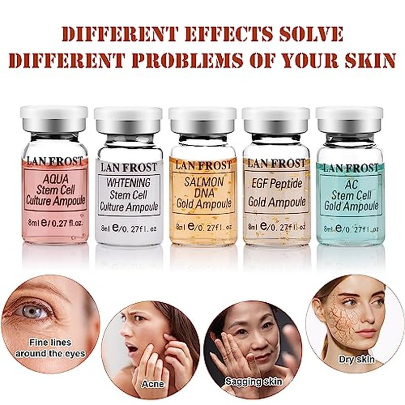 Facial Glow Starter Kit Serum Essence Skin Care Set 0.27oz 6 Vials, Skin Care Serum for Face BB Radiance Facial Kit