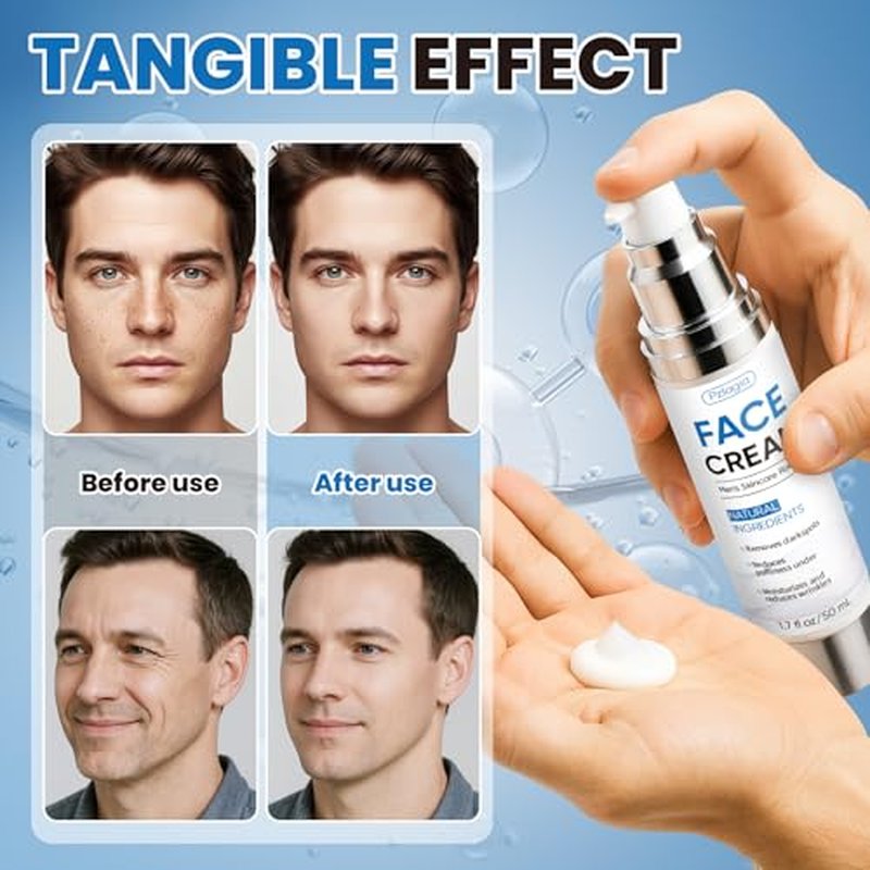 6-In-1 Mens Face Cream Anti-Aging Mens Anti Aging Face Cream & Wrinkle Moisturizer For Men with Hyaluronic Acid Niacinamide Para Hombre for Firming Dark Spot Correction Men Skin Care 2 Pack 1.7 Fl Oz