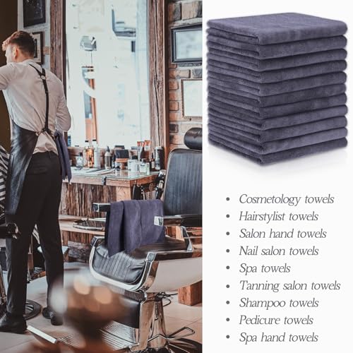 Panelee Bleach Proof Microfiber Hand Towels - 14 x 29 Inch Gray, Pack of 24