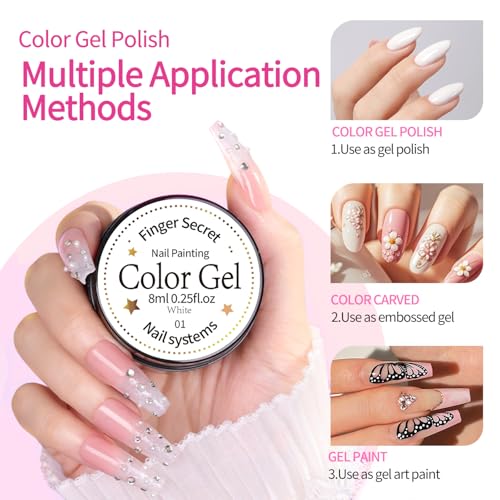36 Colors Nail Painting Gel Kit - DIY Nail Art Gel Polish for Home & Salon with UV/LED Curing - Variation of THIS listing