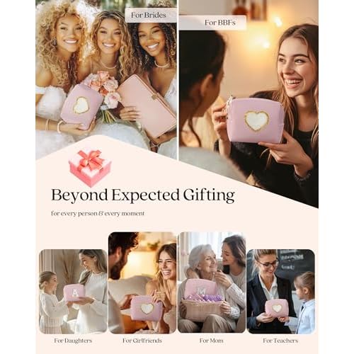 Pocmimut Birthday Gifts for 3 4 5 6 7 8 9 10 11 12 13 Year Old Girls,Personalized Makeup bag Cute Cosmetic Pouch Birthday Gifts for Girls Daughter Sister Friend Girlfrend,L