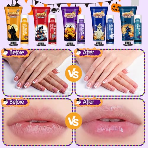 Halloween Hand Cream and Lip Balm Set - 50 Pack Halloween Party Favors