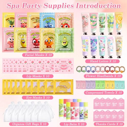 90 Pieces Spa Party Supplies Kit for Girls and Women - Favors, Masks, Lotion & Gift Bags (Variation of THIS listing)
