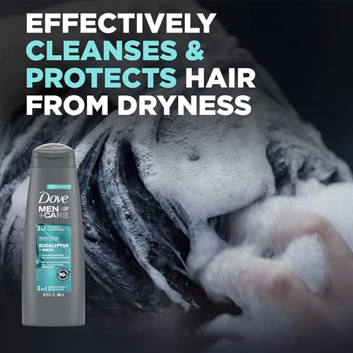 Dove Men+ Care Shower Essentials ? Relaxing Body + Face Wash, Blue Eucalyptus + Birch and Revitalizing 2-in-1 Shampoo, Eucalyptus + Cedar