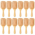 Square Bamboo Hair Brush - Natural Wooden Paddle Brush for Scalp Massage & Hair Care