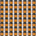 48 Pcs 4 oz Glass Jars with Lids, Clear Candle Jars with Black Lids Round Empty Candles Container Tins Candle Making Storing Lotions Spice Powder Liquid Sample Makeup (Amber)