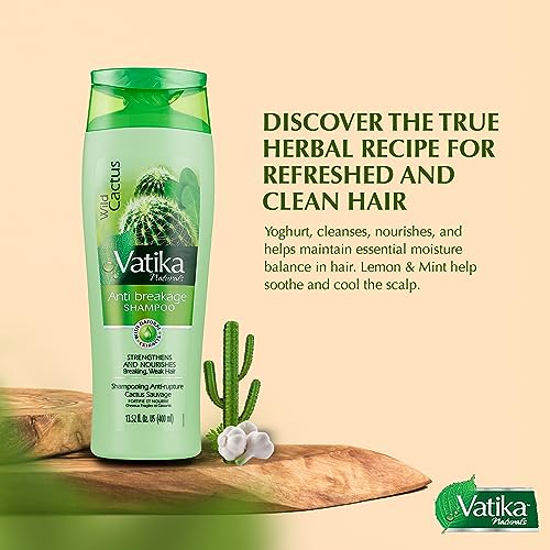 Vatika Naturals Cactus Daily Shampoo for Women - Moisturizing Hair Cleanser 400ml