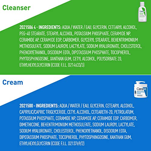 CeraVe Moisturizing Cream & Hydrating Facial Cleanser Set - 17 Ounce