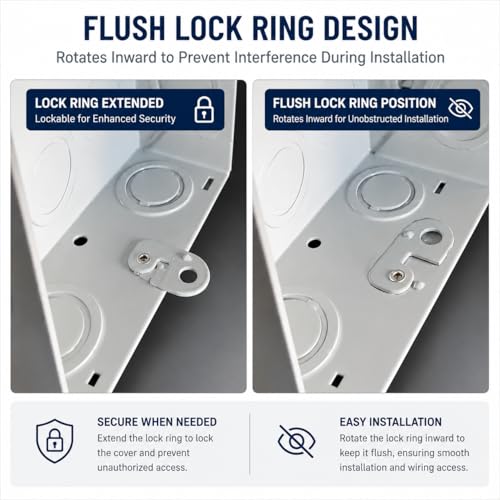 6 Pack Outdoor AC Disconnect Boxes 60A Non-Fused Pull-Out HVAC Switches