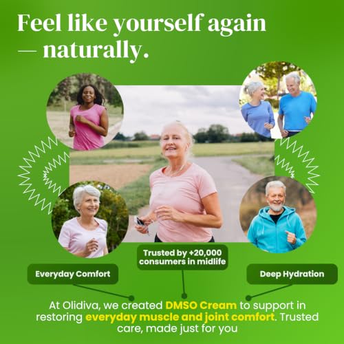 Olidiva 99.9% Pure DMSO Topical Cream for Joint & Muscle Relief 4.23 oz