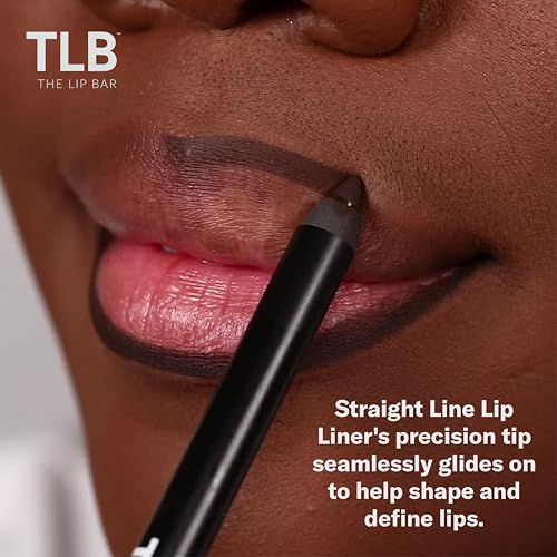 The Lip Bar - Lip Liner, Straight Living (Deep Brown) - High Pigment & Super Creamy - Smudge Proof & Water Resistant - Jojoba Oil, Aloe Vera, Coconut Oil, & Vitamin E - Vegan & Cruelty Free - .042 oz