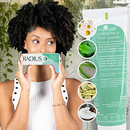 Mint Aloe Neem Organic Toothpaste 3oz Pack of 2 Natural Fluoride-Free Gum Care
