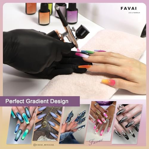 Airbrush Gel Nail Polish Set - 12 Vibrant, Hema-Free Colors for Nail Art