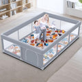 Large Baby Playpen 74x50 Inches with Mat - Safe Toddler Play Yard for Babies & Toddlers