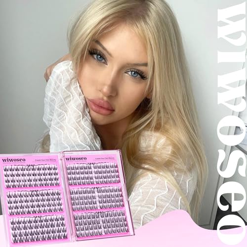 wiwoseo Manga Lash Clusters Fairy Eyelash Clusters Eyelash Extensions Cluster Lashes Natural Lash Clusters Spiky Individual Lashes Extensions Wispy Cluster Lashes 10-14MM Anime Lashes Clusters