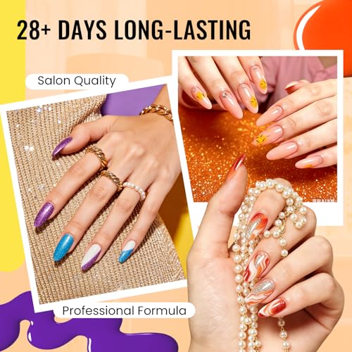 Gel Nail Polish Kit with Nail Drill UV Lamp and Decoration - Candy Pearl Variation