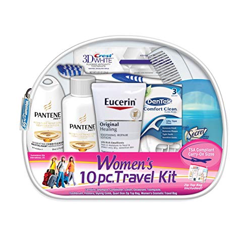 Men's and Women's Travel Grooming Kits with TSA Compliant Toiletries