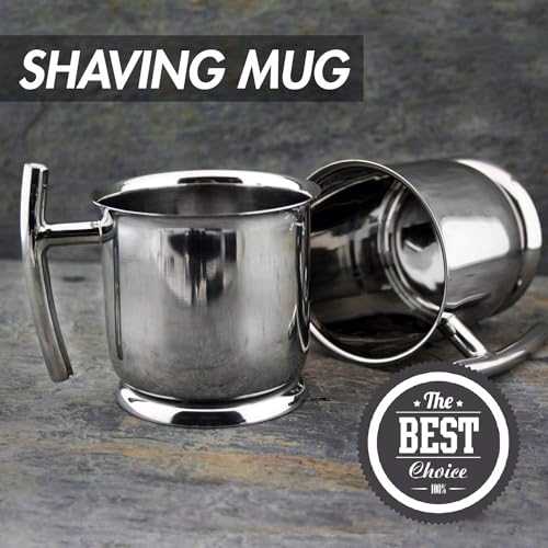 Stainless Steel Shaving Mug - Unbreakable & Rust-Resistant Wet Shaving Bowl