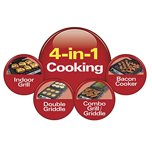 Hamilton Beach 4-in-1 Electric Indoor Grill & Griddle Combo 4-in-1