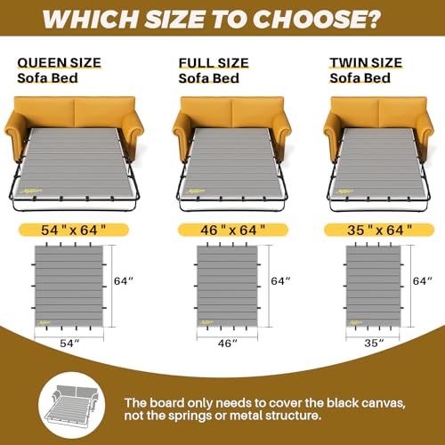 Twin Size Sleeper Sofa Support Board 35x64 Inches - Supports Up to 500 lbs